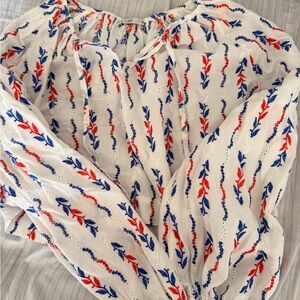 White Floral Women's Top